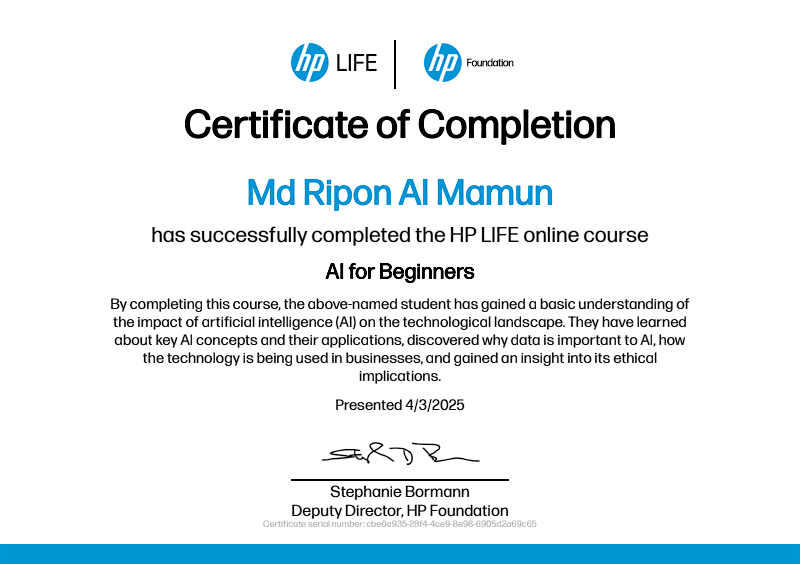 AI For Beginners – HP LIFE